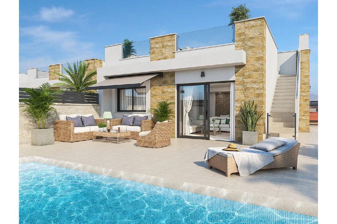 villa en Ciudad Quesada en vente, construit 183 m², estado nuevo, aire acondicionado, terrain 185 m², 3 chambre, 2 salle de bains, piscina, ref.: HA-CQN-111-E01-1