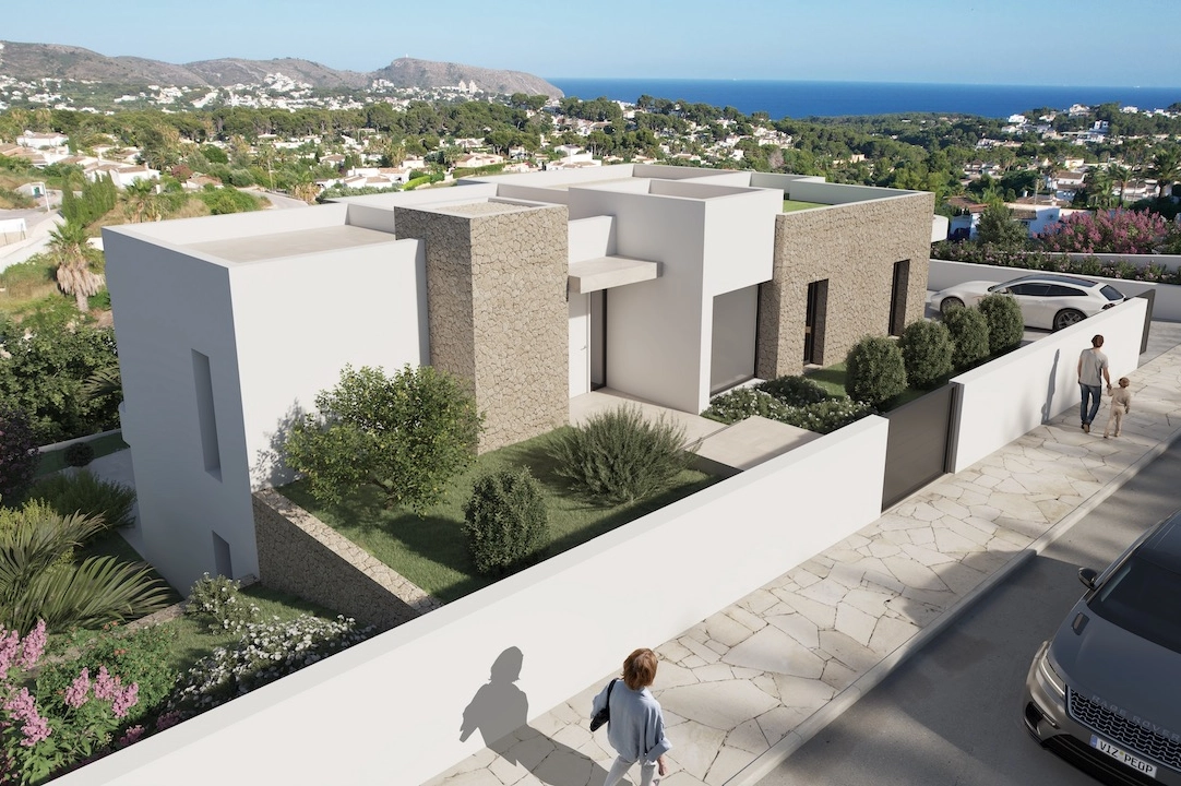 villa en Moraira(La Sabatera) en vente, construit 185 m², aire acondicionado, terrain 801 m², 4 chambre, 4 salle de bains, piscina, ref.: CA-H-1786-AMB-6