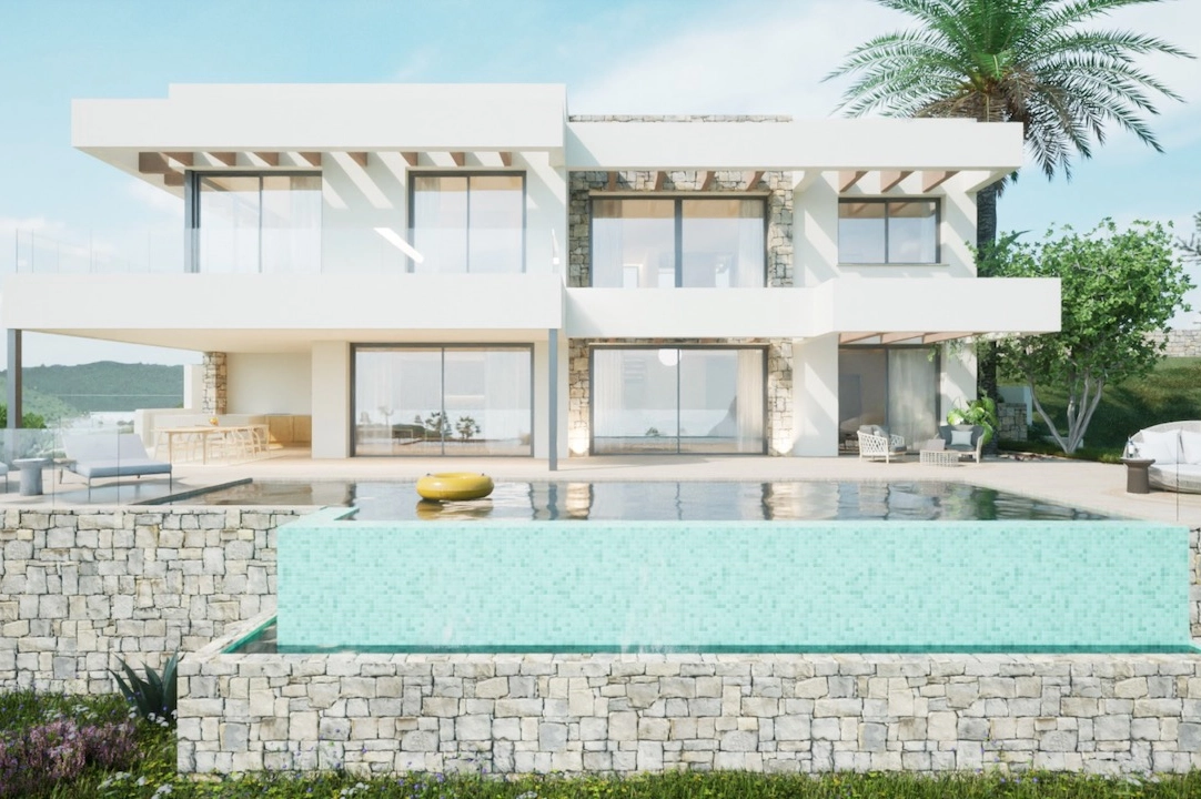 villa en Moraira(La Sabatera) en vente, construit 411 m², aire acondicionado, 4 chambre, 4 salle de bains, piscina, ref.: CA-H-1787-AMB-1