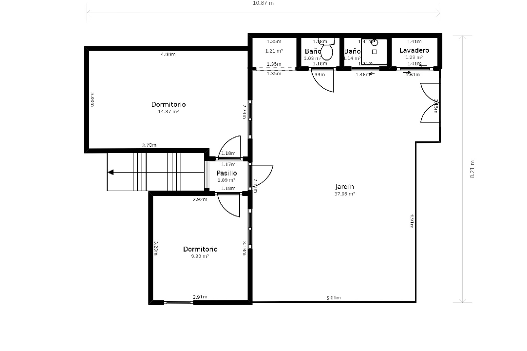 appartement en Moraira(Moraira Centre) en vente, construit 110 m², terrain 440 m², 4 chambre, 1 salle de bains, ref.: CA-A-1789-AMBE-32