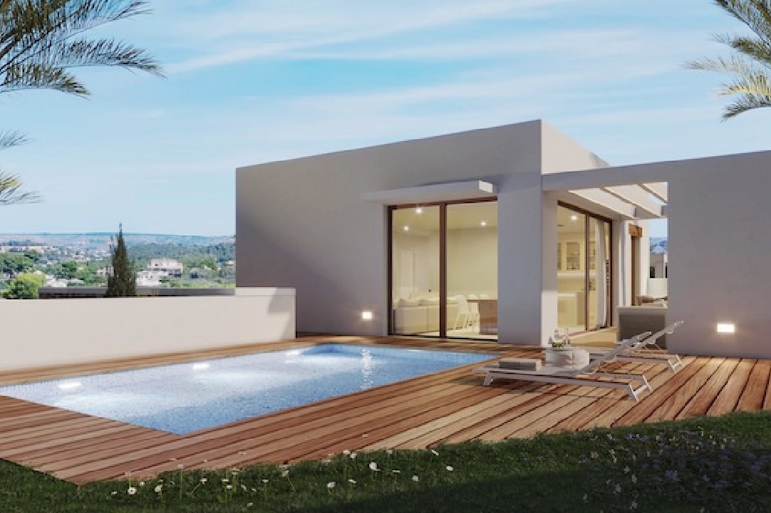 villa en Javea(Villes del vent) en vente, construit 170 m², aire acondicionado, terrain 1000 m², 3 chambre, 2 salle de bains, piscina, ref.: CA-H-1799-AMBI-1