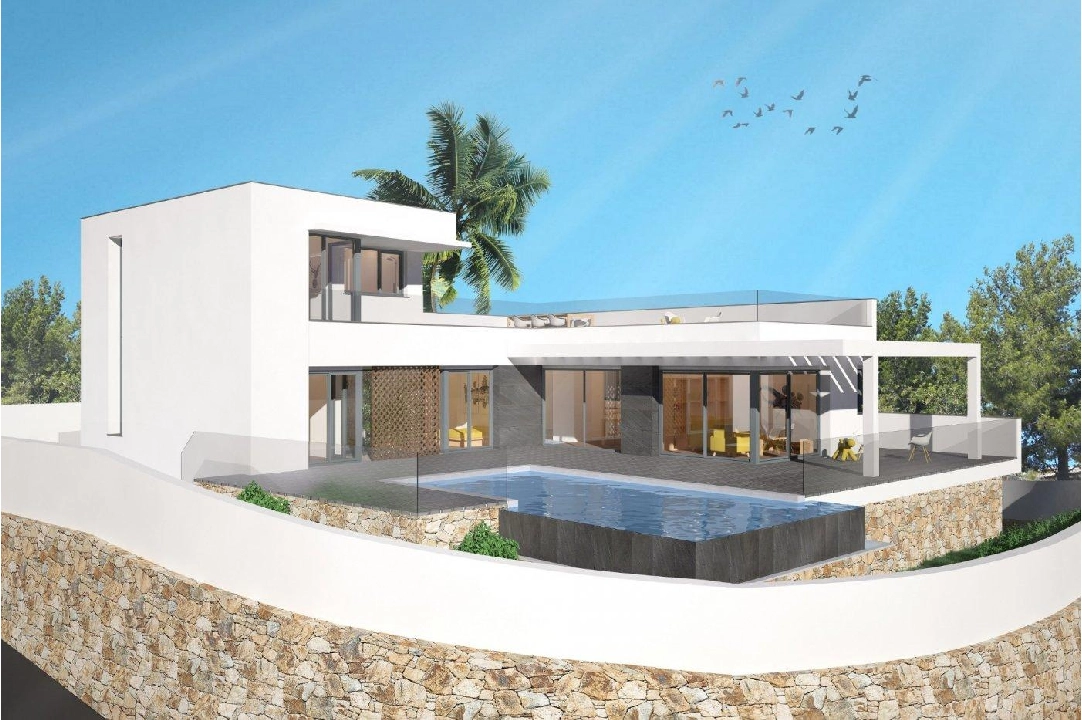 villa en Moraira en vente, construit 415 m², ano de construccion 2016, aire acondicionado, terrain 817 m², 3 chambre, 2 salle de bains, piscina, ref.: AM-10898DA-10