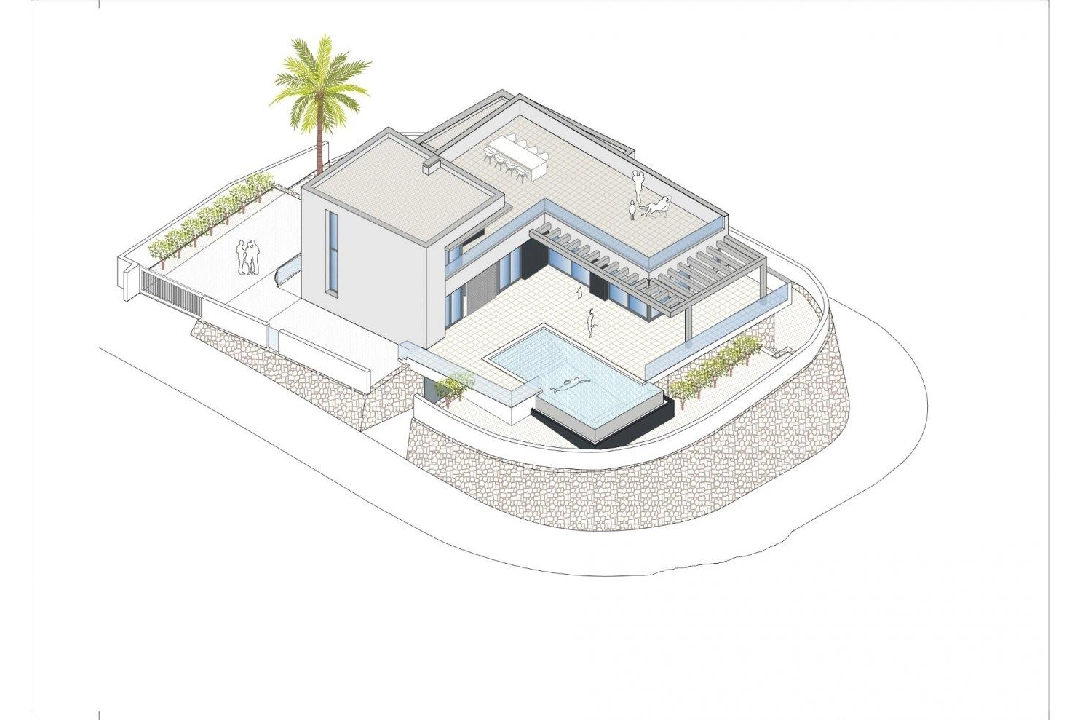 villa en Moraira en vente, construit 415 m², ano de construccion 2016, aire acondicionado, terrain 817 m², 3 chambre, 2 salle de bains, piscina, ref.: AM-10898DA-14