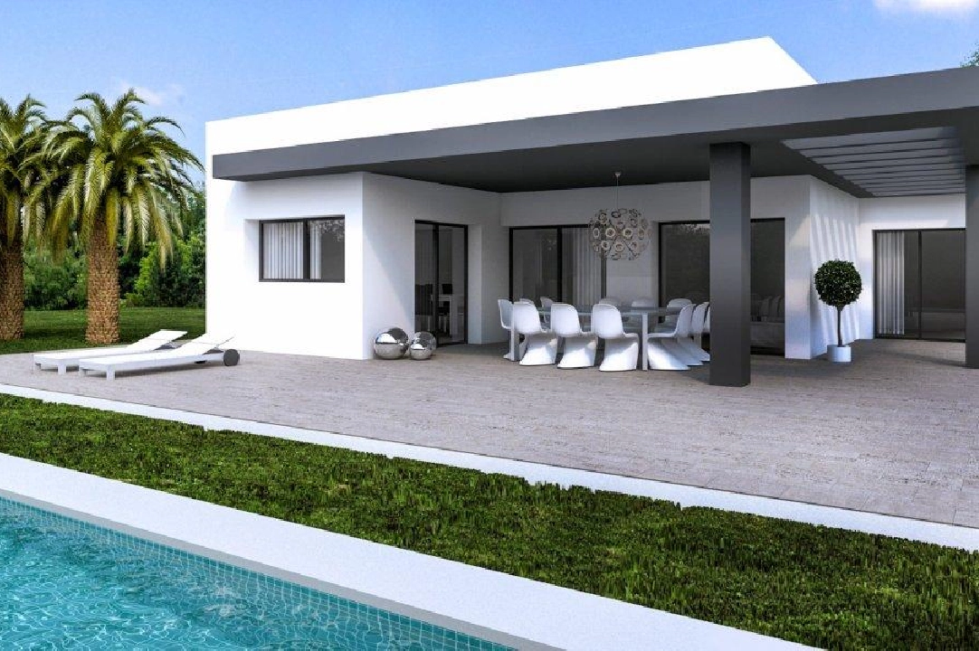 villa en Pedreguer en vente, construit 92 m², ano de construccion 2025, aire acondicionado, terrain 725 m², 2 chambre, 2 salle de bains, piscina, ref.: AM-11102DA-1