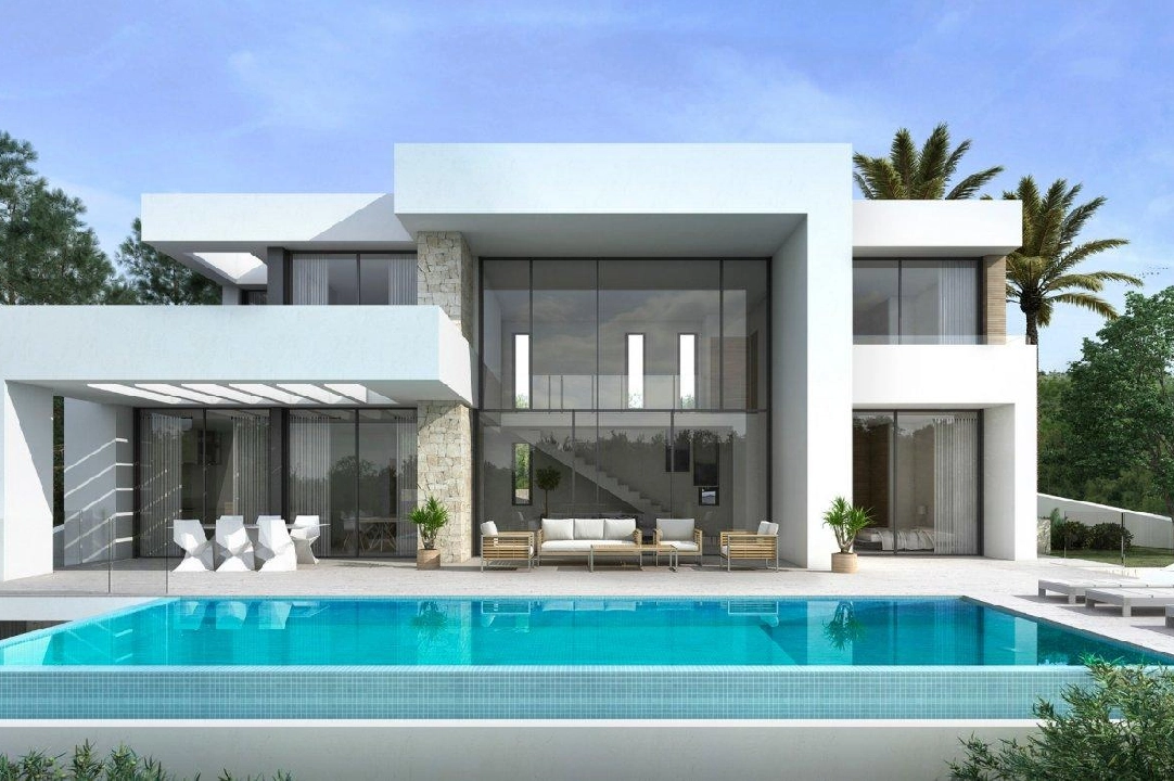 villa en Moraira en vente, construit 434 m², ano de construccion 2019, aire acondicionado, terrain 800 m², 4 chambre, 3 salle de bains, piscina, ref.: AM-11856DA-1