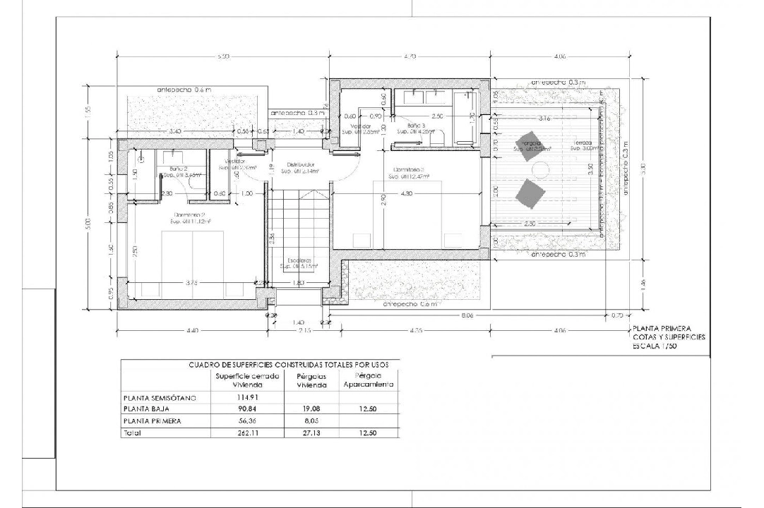 villa en Oliva en vente, construit 262 m², ano de construccion 2022, aire acondicionado, terrain 462 m², 4 chambre, 5 salle de bains, piscina, ref.: AM-11592DA-13