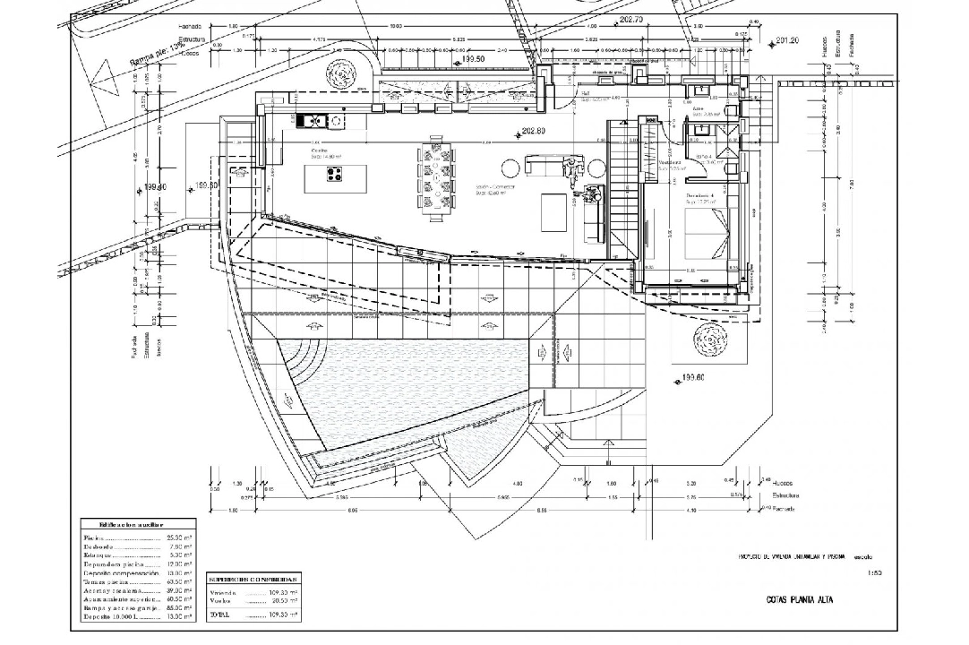 villa en Calpe en vente, construit 273 m², ano de construccion 2022, aire acondicionado, terrain 805 m², 4 chambre, 4 salle de bains, piscina, ref.: AM-11772DA-20