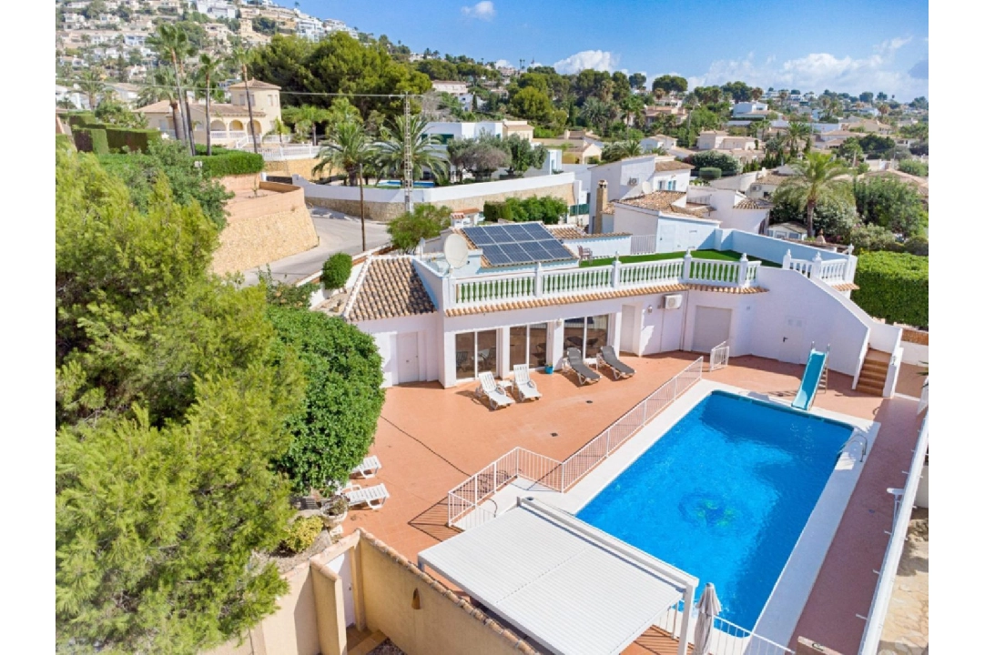 villa en Moraira en vente, construit 176 m², aire acondicionado, terrain 1050 m², 4 chambre, 2 salle de bains, piscina, ref.: AM-12011DA-1