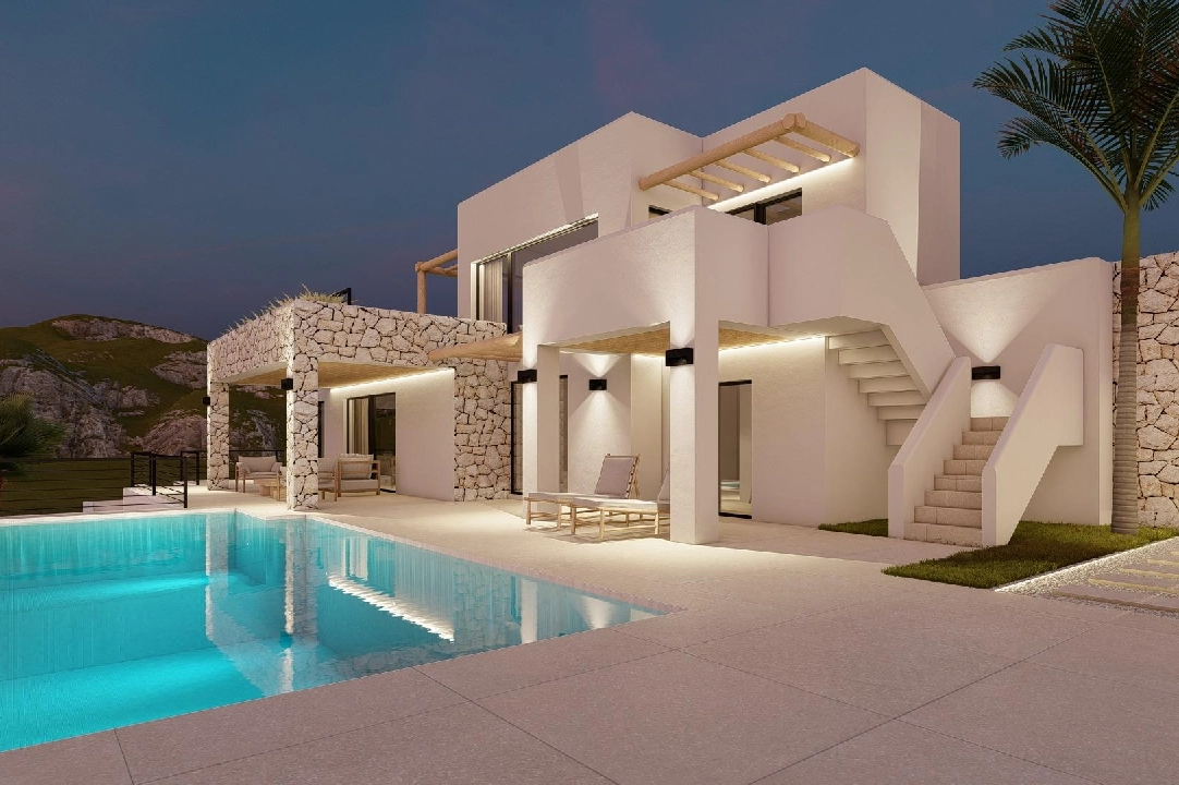 villa en Moraira en vente, construit 261 m², ano de construccion 2023, aire acondicionado, terrain 810 m², 4 chambre, 3 salle de bains, piscina, ref.: AM-12027DA-2