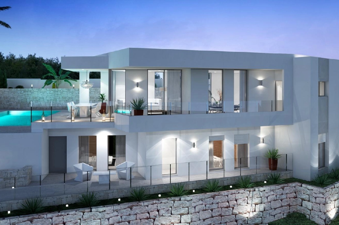 villa en Moraira en vente, construit 286 m², ano de construccion 2024, aire acondicionado, terrain 800 m², 3 chambre, 2 salle de bains, piscina, ref.: AM-12126DA-1