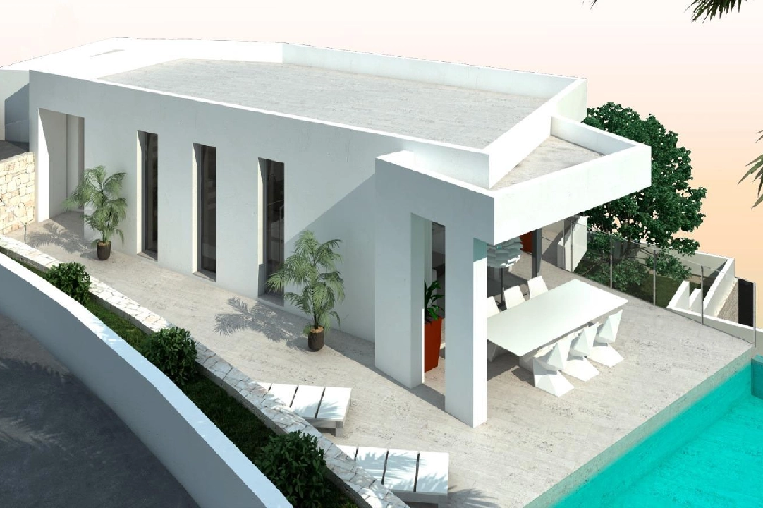 villa en Moraira en vente, construit 286 m², ano de construccion 2024, aire acondicionado, terrain 800 m², 3 chambre, 2 salle de bains, piscina, ref.: AM-12126DA-7