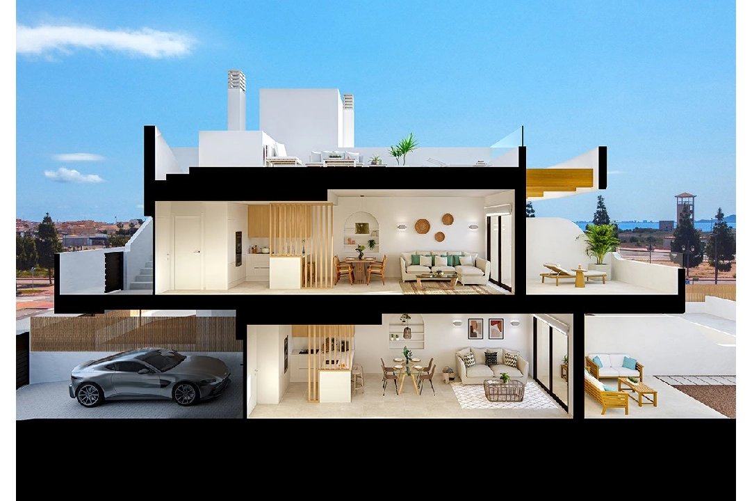 atico en Los Alcazares en vente, construit 175 m², estado nuevo, 3 chambre, 2 salle de bains, piscina, ref.: HA-LAN-432-A04-15