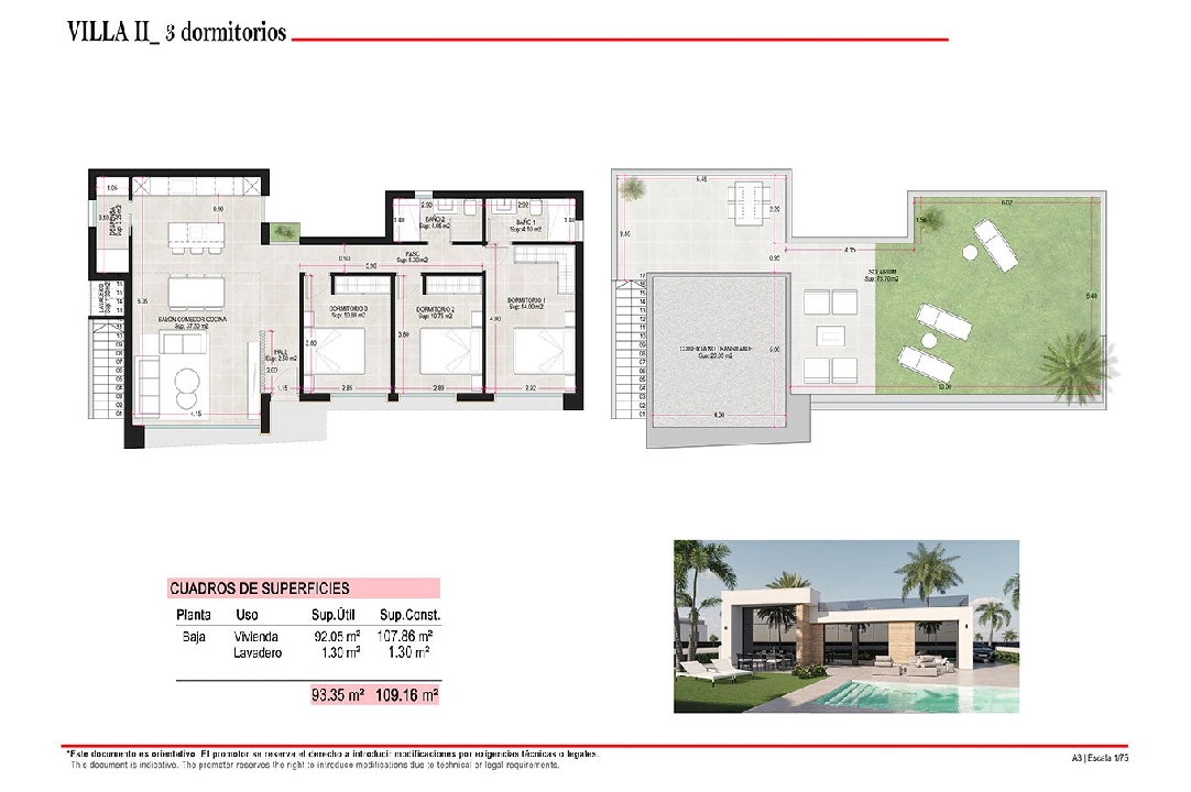 villa en Alhama de Murcia en vente, construit 166 m², estado nuevo, terrain 306 m², 3 chambre, 2 salle de bains, ref.: HA-AHN-120-E02-6