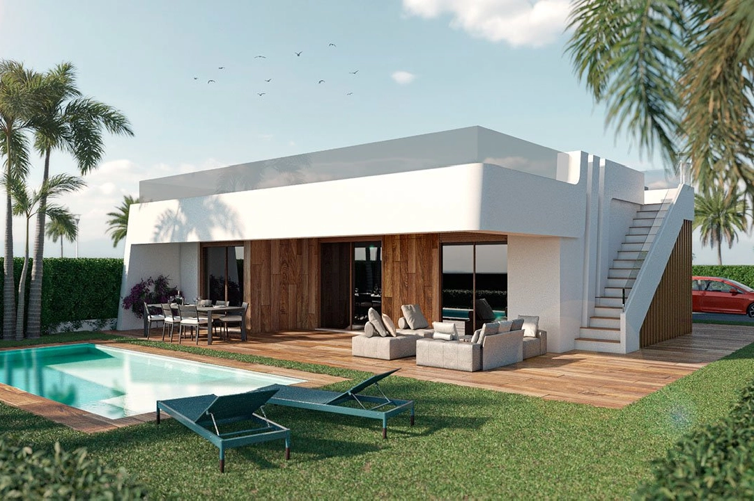 villa en Alhama de Murcia en vente, construit 205 m², estado nuevo, terrain 231 m², 3 chambre, 2 salle de bains, piscina, ref.: HA-AHN-111-E02-1