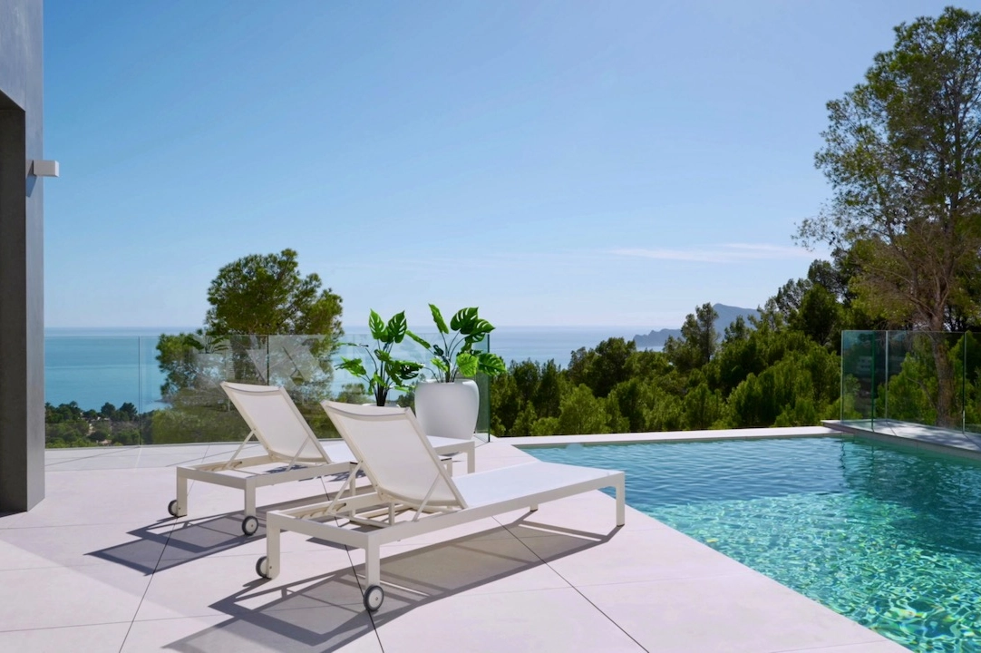 villa en Altea(Sierra Altea) en vente, construit 535 m², terrain 1252 m², 4 chambre, 6 salle de bains, piscina, ref.: CA-H-1800-AMB-2