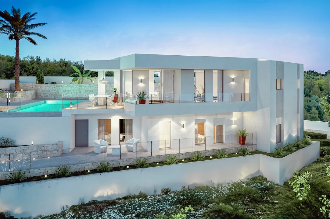 villa en Moraira(Benimeit) en vente, construit 286 m², aire acondicionado, terrain 800 m², 3 chambre, 2 salle de bains, piscina, ref.: CA-H-1819-AMB-1