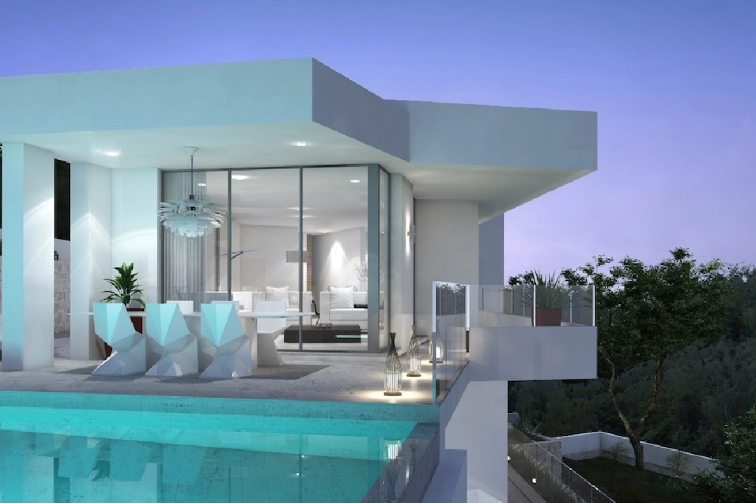 villa en Moraira(Benimeit) en vente, construit 286 m², aire acondicionado, terrain 800 m², 3 chambre, 2 salle de bains, piscina, ref.: CA-H-1819-AMB-4