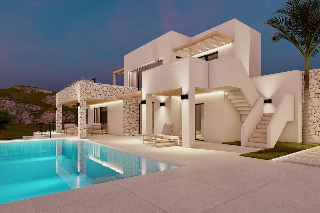 villa en Moraira(Pinar del Advocat) en vente, construit 265 m², terrain 810 m², 4 chambre, 3 salle de bains, piscina, ref.: CA-H-1822-AMBI-1