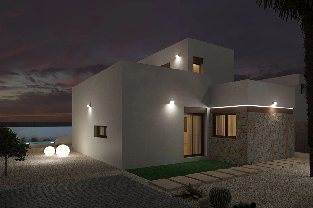 villa en Algorfa en vente, construit 198 m², estado nuevo, + fussboden, aire acondicionado, terrain 308 m², 3 chambre, 2 salle de bains, piscina, ref.: HA-ARN-109-E01-13