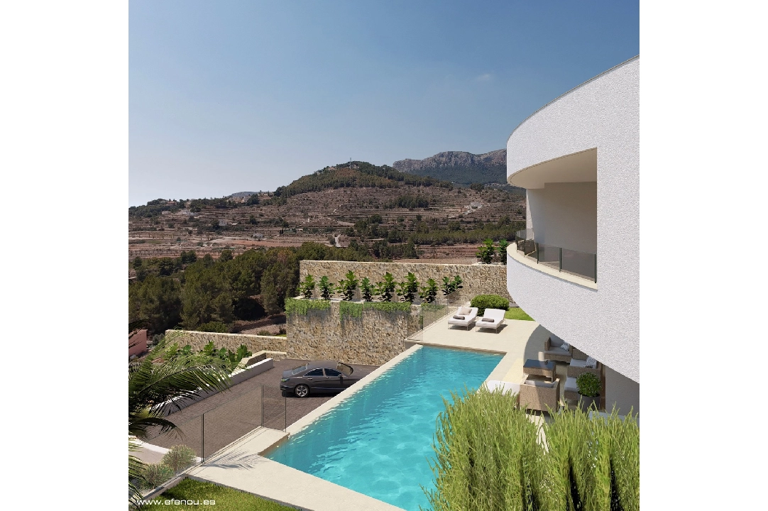 villa en Calpe(Empedrola) en vente, construit 335 m², aire acondicionado, terrain 1042 m², 4 chambre, 4 salle de bains, piscina, ref.: CA-H-1826-AMB-1