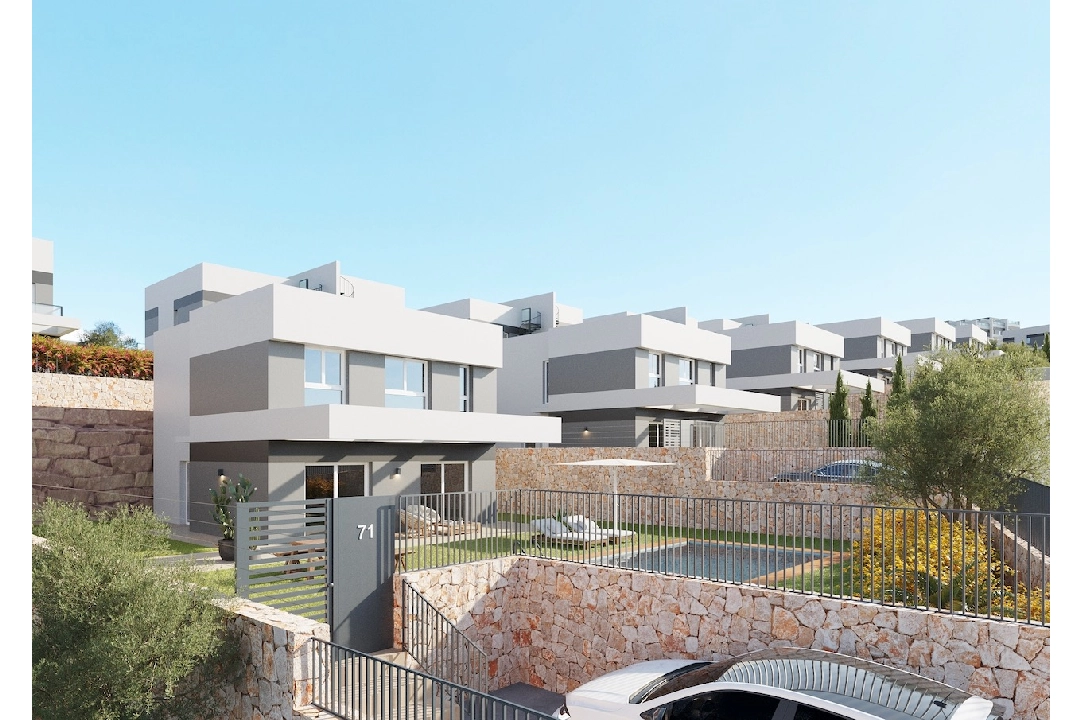 casa de pueblo en Finestrat(Finestrat) en vente, construit 128 m², aire acondicionado, terrain 275 m², 4 chambre, 2 salle de bains, piscina, ref.: CA-B-1828-AMB-19