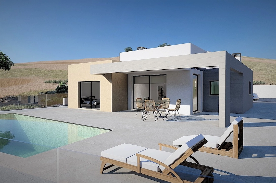 villa en Benitachell(Raco de Nadal) en vente, construit 145 m², aire acondicionado, terrain 700 m², 3 chambre, 2 salle de bains, piscina, ref.: CA-H-1831-AMB-1