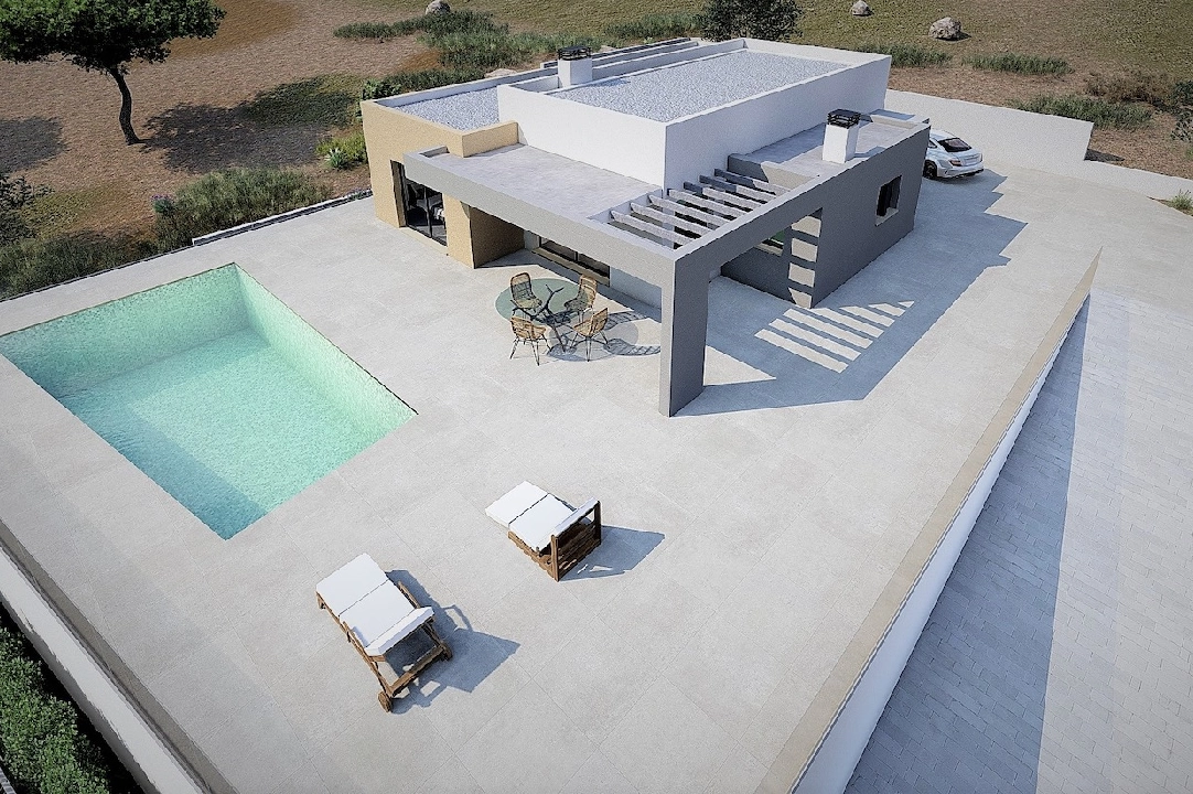 villa en Benitachell(Raco de Nadal) en vente, construit 145 m², aire acondicionado, terrain 700 m², 3 chambre, 2 salle de bains, piscina, ref.: CA-H-1831-AMB-4