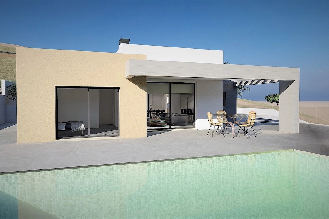 villa en Benitachell(Raco de Nadal) en vente, construit 145 m², aire acondicionado, terrain 700 m², 3 chambre, 2 salle de bains, piscina, ref.: CA-H-1831-AMB-5