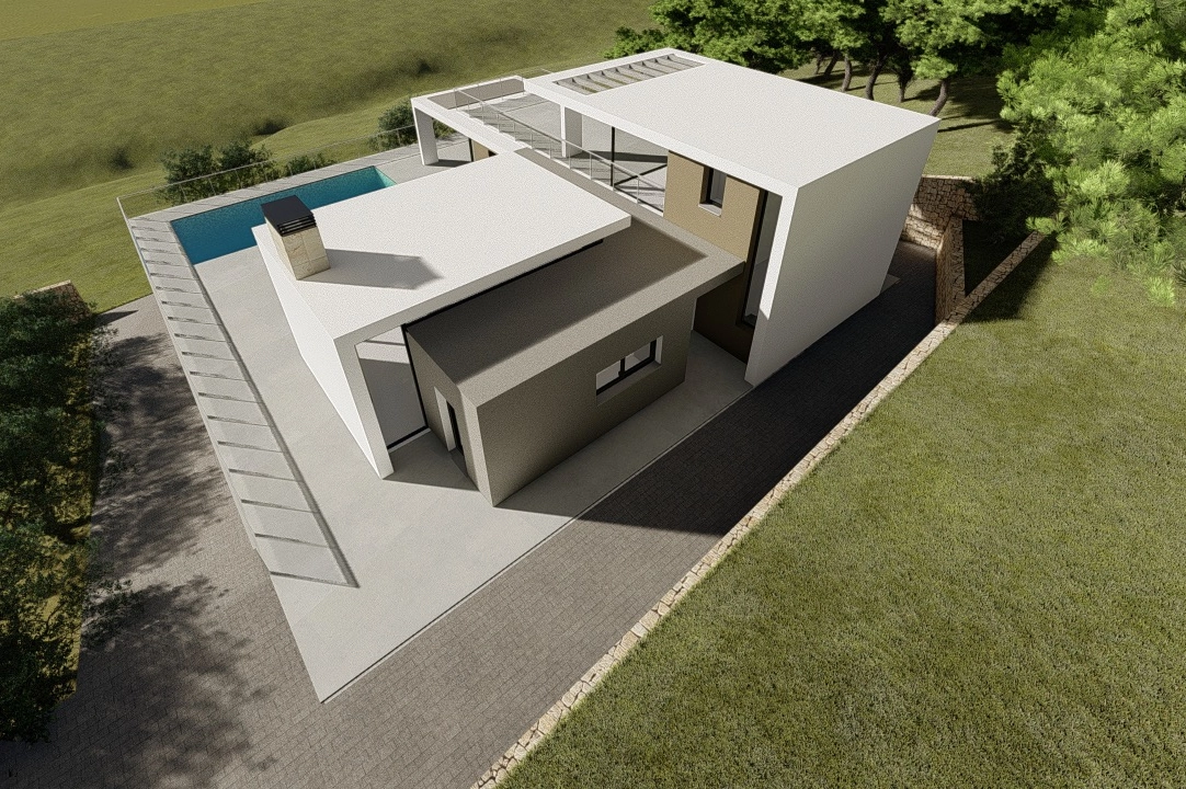 villa en Benitachell(Raco de Nadal) en vente, construit 180 m², aire acondicionado, terrain 700 m², 4 chambre, 3 salle de bains, piscina, ref.: CA-H-1832-AMB-4