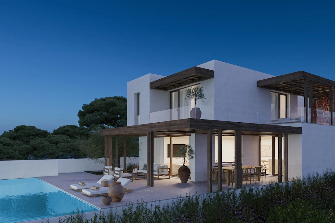 villa en Moraira(Benimeit) en vente, construit 319 m², aire acondicionado, terrain 1000 m², 3 chambre, 3 salle de bains, piscina, ref.: CA-H-1840-AMB-1