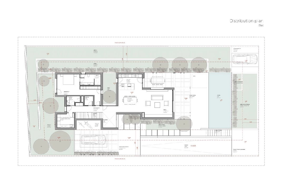 villa en Moraira(Benimeit) en vente, construit 319 m², aire acondicionado, terrain 1000 m², 3 chambre, 3 salle de bains, piscina, ref.: CA-H-1840-AMB-8