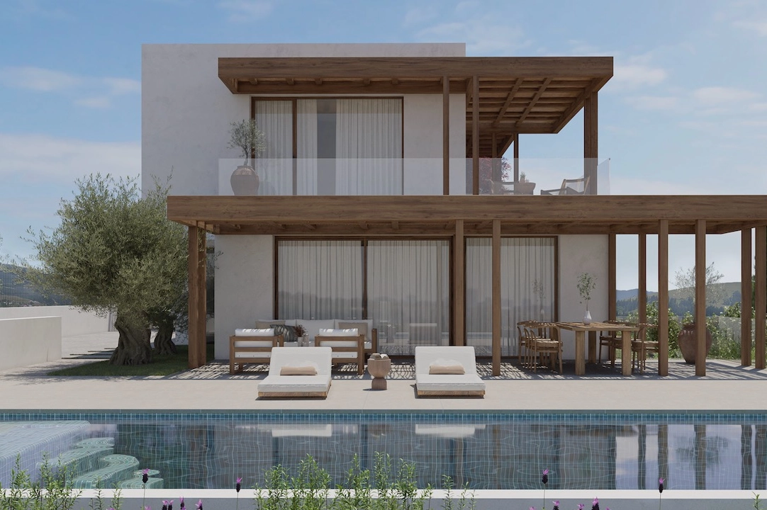 villa en Moraira(Benimeit) en vente, construit 300 m², aire acondicionado, terrain 1000 m², 3 chambre, 3 salle de bains, piscina, ref.: CA-H-1841-AMB-2