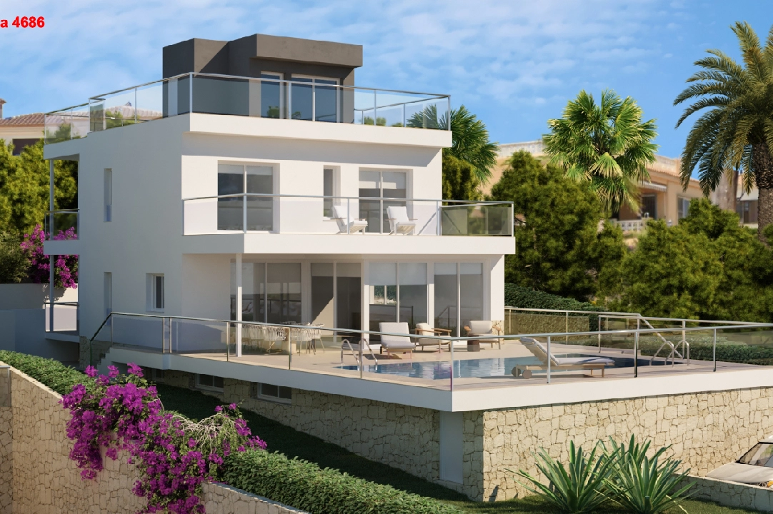 villa en Calpe(Ortembach) en vente, construit 350 m², aire acondicionado, terrain 792 m², 4 chambre, 4 salle de bains, piscina, ref.: CA-H-1849-AMBE-6