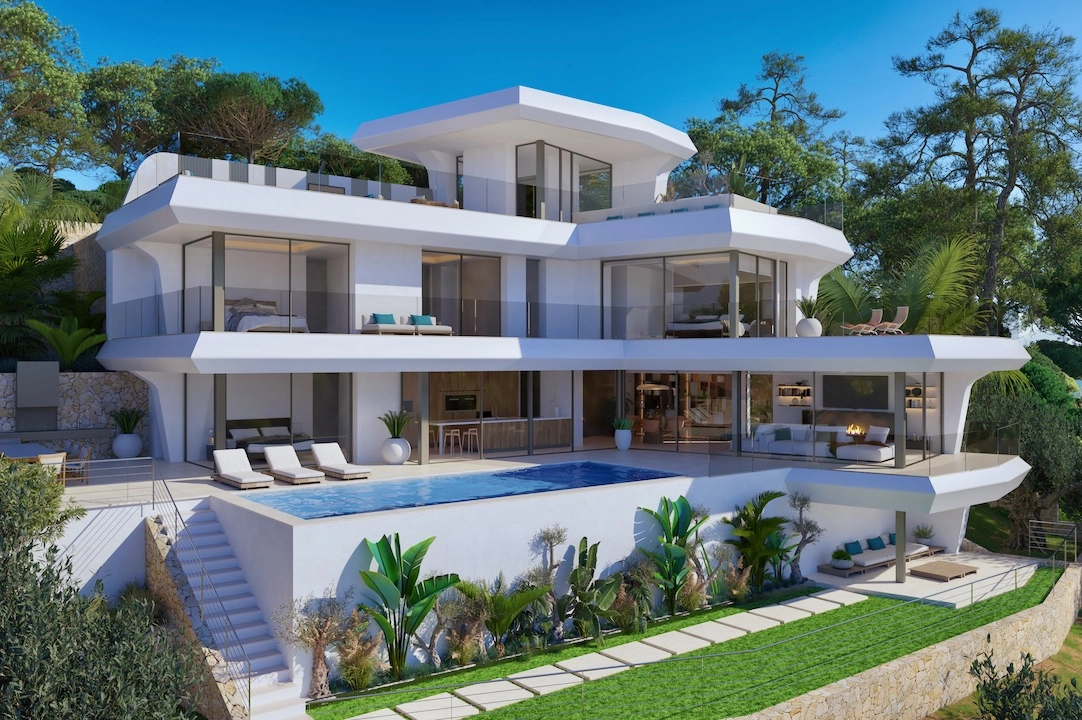 villa en Altea(Altea) en vente, construit 479 m², aire acondicionado, terrain 1383 m², 4 chambre, 4 salle de bains, piscina, ref.: CA-H-1853-AMB-1