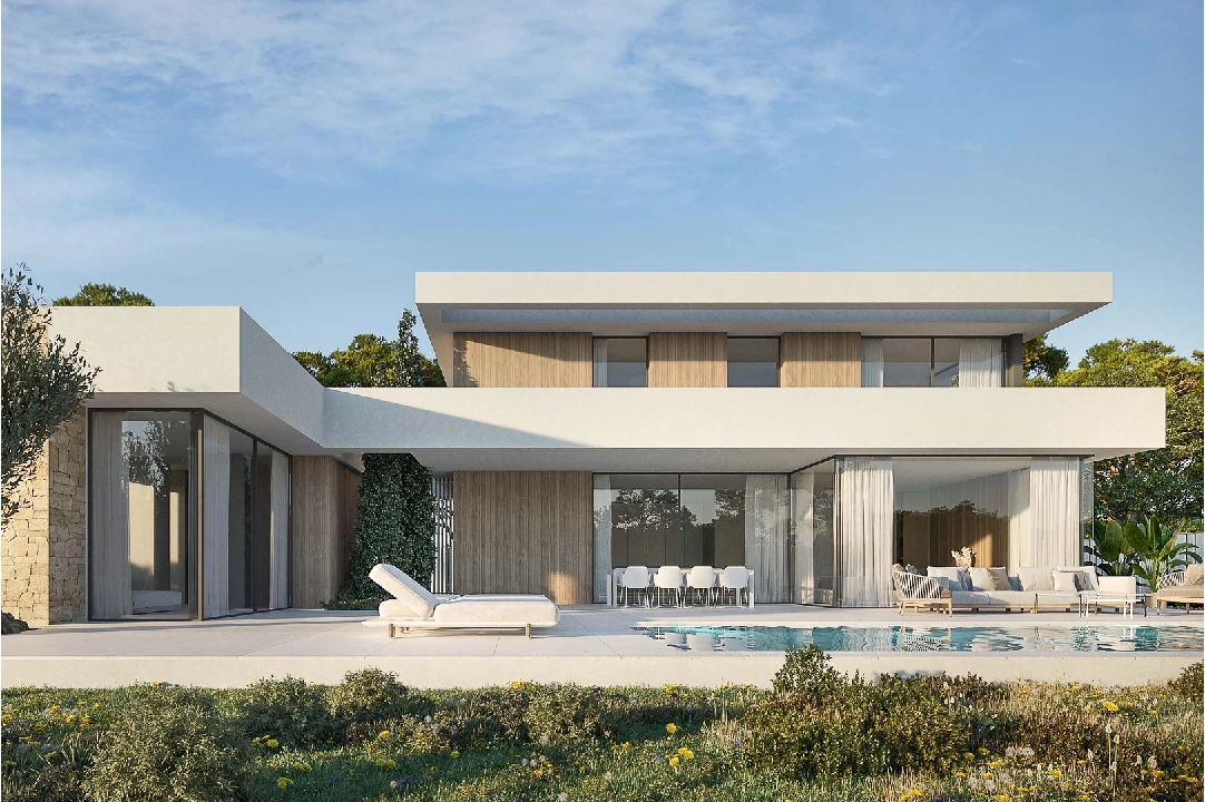 villa en Moraira en vente, construit 395 m², ano de construccion 2024, + KLIMA, aire acondicionado, terrain 814 m², 5 chambre, 5 salle de bains, piscina, ref.: BP-8219MOR-1