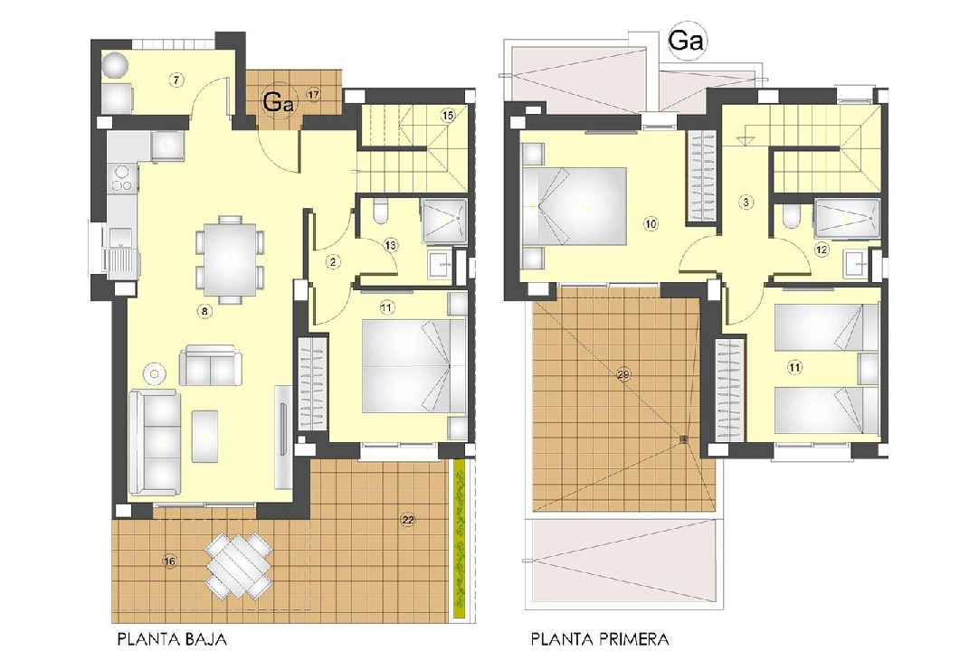 adosado en Busot en vente, construit 115 m², estado nuevo, 3 chambre, 2 salle de bains, piscina, ref.: HA-BUN-122-R02-8