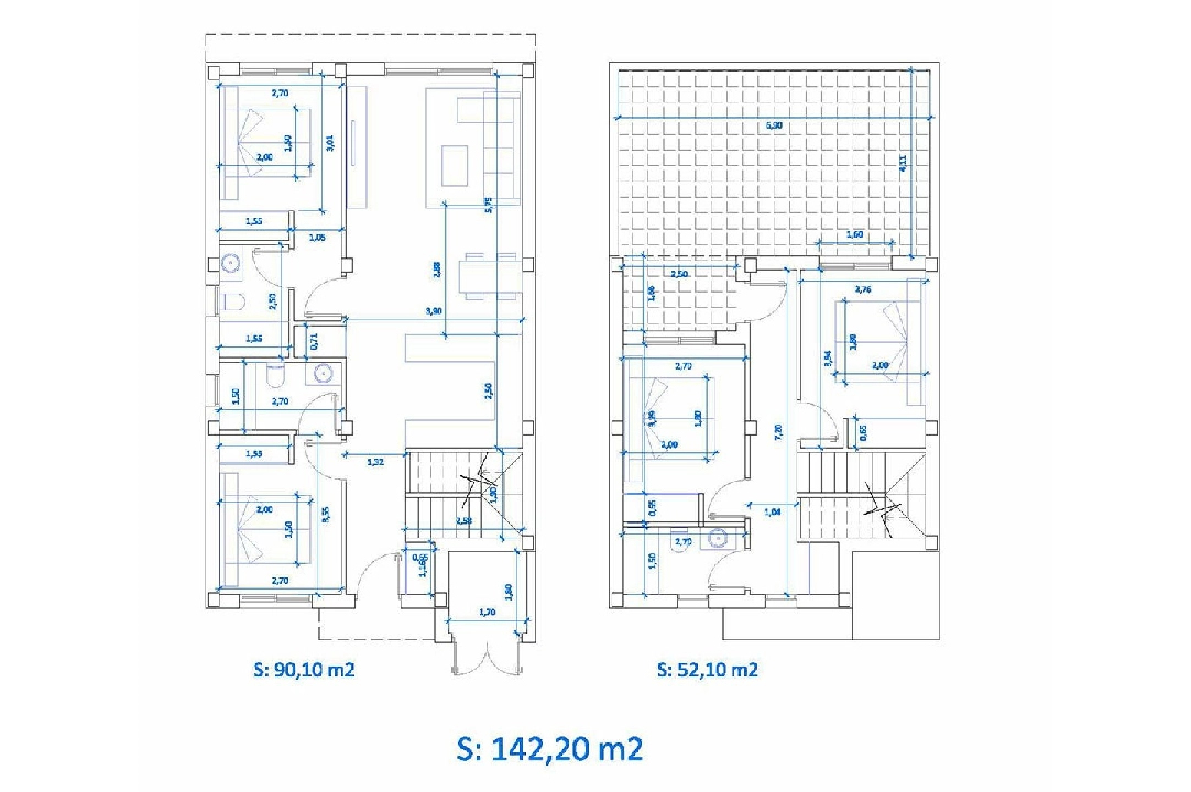 villa en Benijofar en vente, construit 142 m², estado nuevo, aire acondicionado, terrain 295 m², 4 chambre, 3 salle de bains, piscina, ref.: HA-BNN-307-E02-6