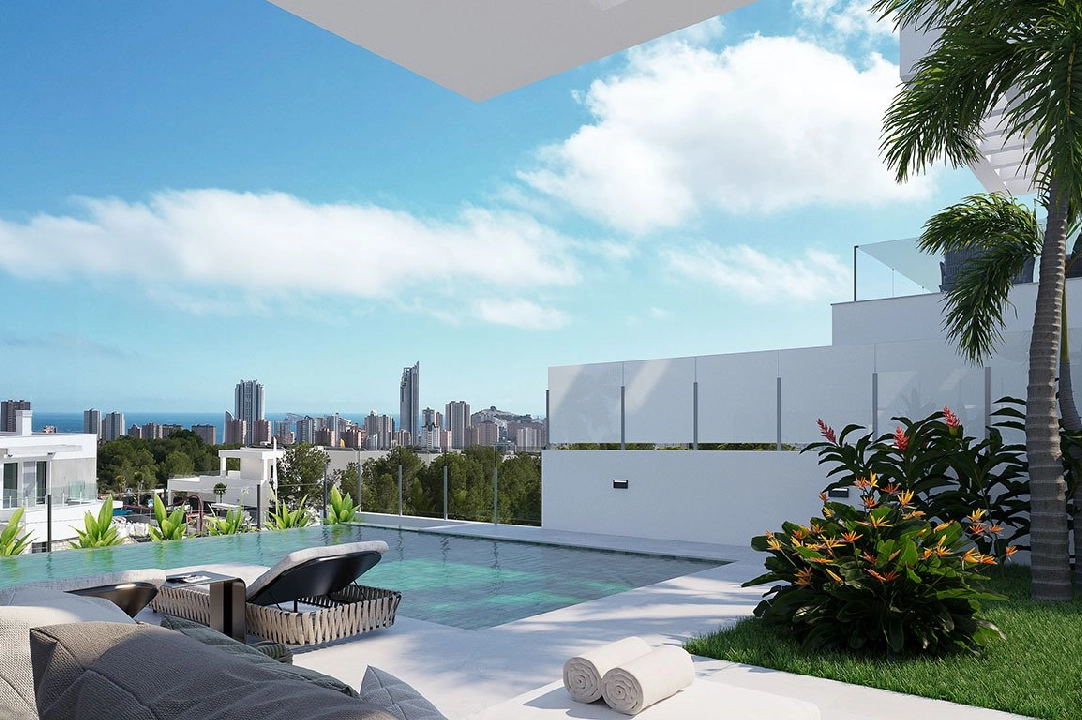 villa en Finestrat en vente, construit 175 m², estado nuevo, + fussboden, aire acondicionado, terrain 455 m², 3 chambre, 3 salle de bains, piscina, ref.: HA-FIN-106-E01-1