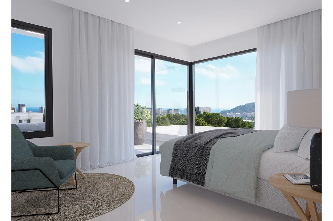 villa en Finestrat en vente, construit 175 m², estado nuevo, + fussboden, aire acondicionado, terrain 455 m², 3 chambre, 3 salle de bains, piscina, ref.: HA-FIN-106-E01-13