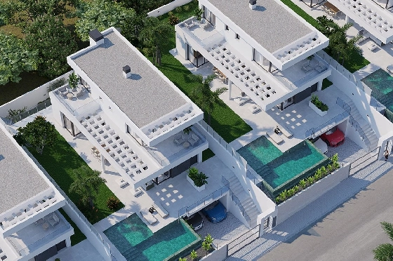 Villa in Finestrat zu verkaufen, Wohnfläche 175 m², Zustand Erstbezug, + fussboden, Klimaanlage, Grundstück 455 m², 3 Schlafzimmer, 3 Badezimmer, Pool, ref.: HA-FIN-106-E01-21