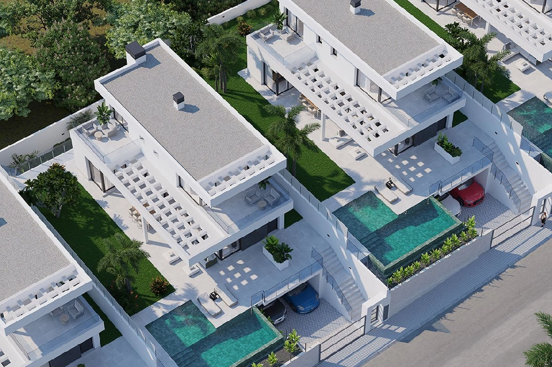 villa en Finestrat en vente, construit 175 m², estado nuevo, + fussboden, aire acondicionado, terrain 455 m², 3 chambre, 3 salle de bains, piscina, ref.: HA-FIN-106-E01-21