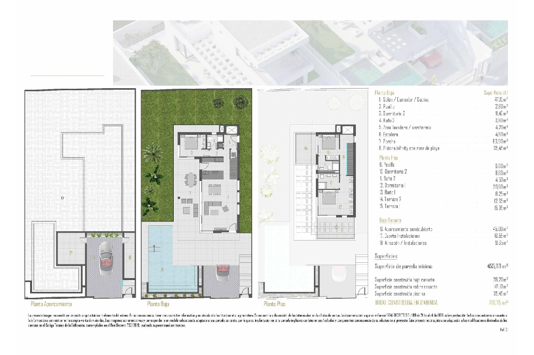 villa en Finestrat en vente, construit 175 m², estado nuevo, + fussboden, aire acondicionado, terrain 455 m², 3 chambre, 3 salle de bains, piscina, ref.: HA-FIN-106-E01-22