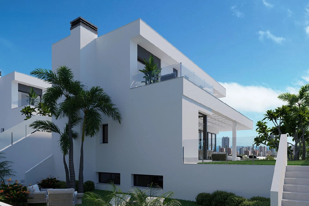 villa en Finestrat en vente, construit 175 m², estado nuevo, + fussboden, aire acondicionado, terrain 455 m², 3 chambre, 3 salle de bains, piscina, ref.: HA-FIN-106-E01-5