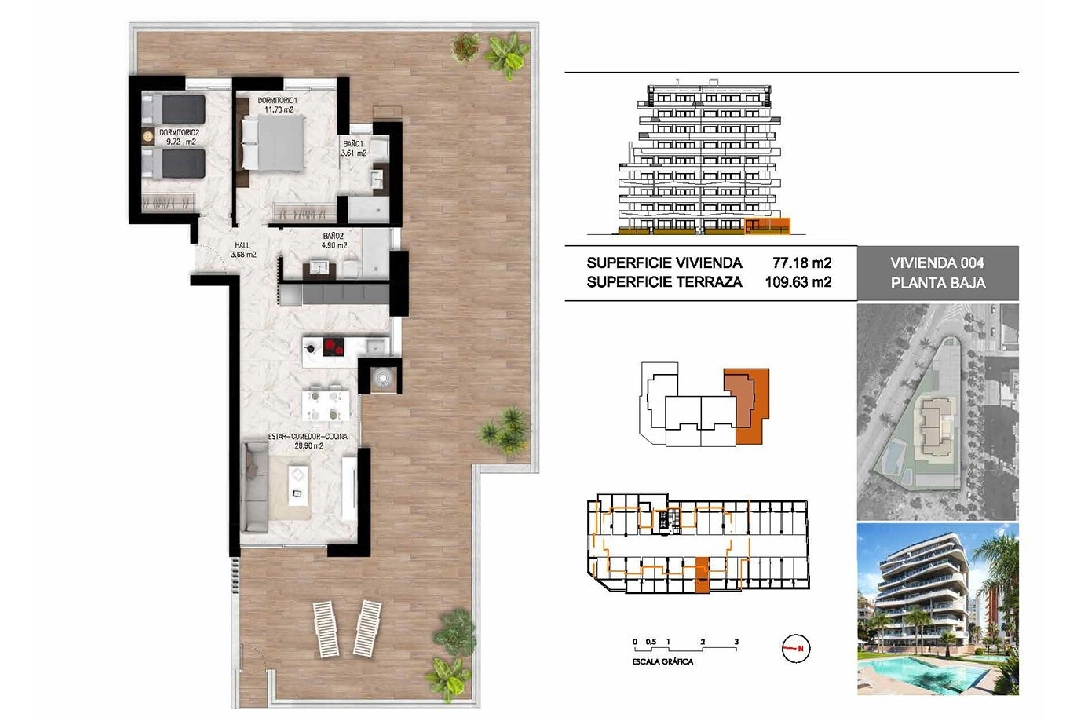 apartamento en la planta superior en Guardamar del Segura en vente, construit 102 m², estado nuevo, 2 chambre, 2 salle de bains, piscina, ref.: HA-GUN-411-A01-17