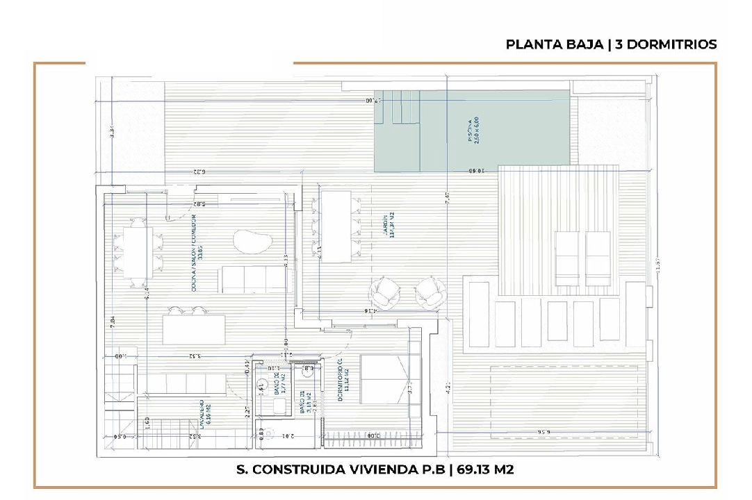 villa en Roldan en vente, construit 113 m², estado nuevo, terrain 198 m², 3 chambre, 2 salle de bains, piscina, ref.: HA-RDN-120-E02-11