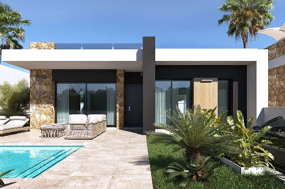 Villa in Ciudad Quesada zu verkaufen, Wohnfläche 167 m², Zustand Erstbezug, Klimaanlage, Grundstück 263 m², 3 Schlafzimmer, 2 Badezimmer, Pool, ref.: HA-CQN-121-E02-12