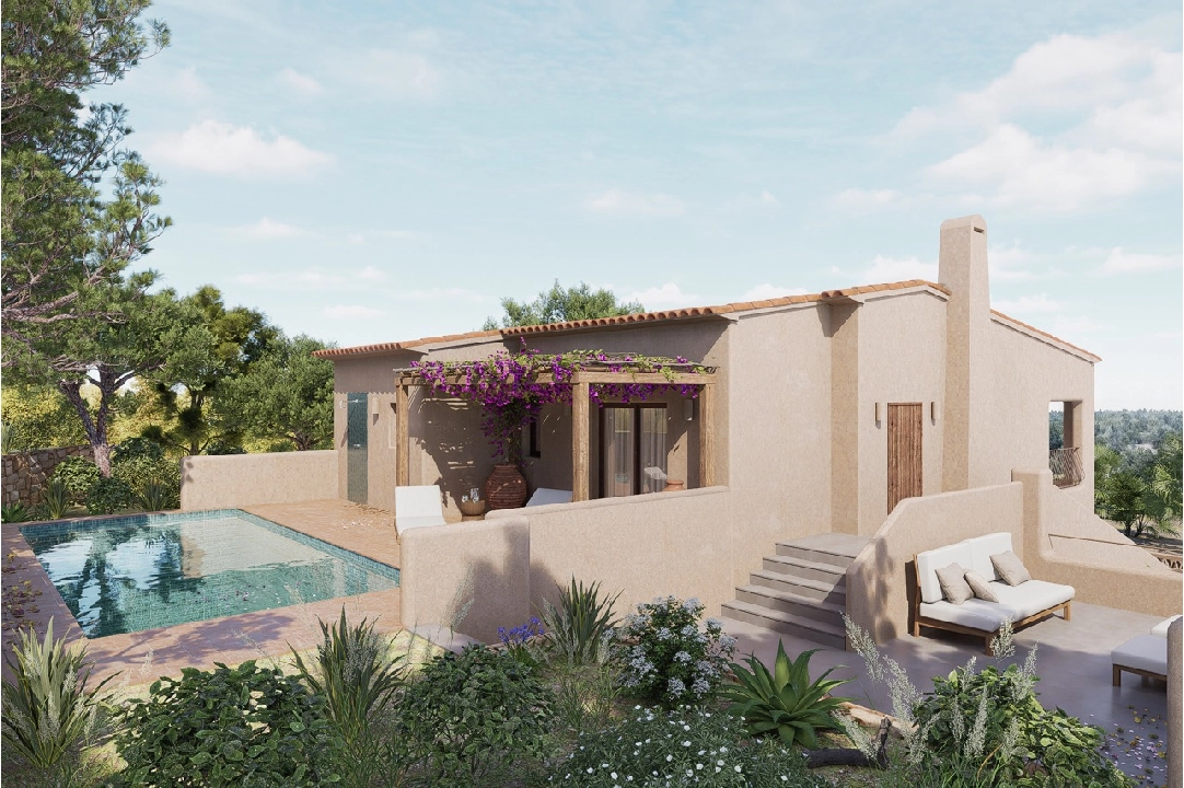 villa en Benissa(Baladrar) en vente, construit 183 m², aire acondicionado, terrain 1136 m², 3 chambre, 2 salle de bains, piscina, ref.: CA-H-1862-AMB-1