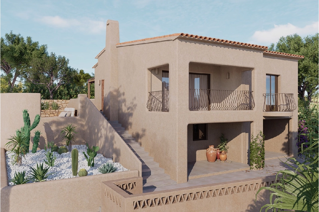 villa en Benissa(Baladrar) en vente, construit 183 m², aire acondicionado, terrain 1136 m², 3 chambre, 2 salle de bains, piscina, ref.: CA-H-1862-AMB-4