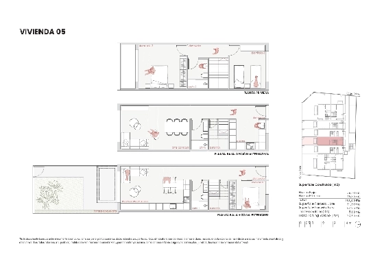 Reihenhaus in Gata de Gorgos zu verkaufen, Wohnfläche 102 m², Baujahr 2026, Klimaanlage, Grundstück 32 m², 3 Schlafzimmer, 2 Badezimmer, ref.: LS-GT5-6