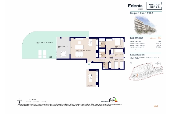 Apartment in El Vergel zu verkaufen, Wohnfläche 86 m², Baujahr 2027, Klimaanlage, Grundstück 73 m², 3 Schlafzimmer, 2 Badezimmer, Pool, ref.: AH-EV-VI-1-01-0-A-13